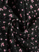 Schwarzer 50er Stufenrock mit Streublumen und Spitze