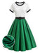Grünes & Weisses 50er Rockabilly Kleid