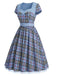 40er Kleid mit Herzausschnitt und Patchwork