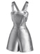 Silbernes 80er Overall & Tube-Top Set mit Sternen