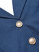 Dunkelblauer 70er Jeans-Jumpsuit mit Gürtel