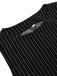 Schwarzes 30er Strick-Top mit Nadelstreifen