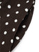 Braunes 50er Swingkleid mit Kappärmel und Polka-Dots