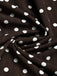 Braunes 50er Swingkleid mit Kappärmel und Polka-Dots