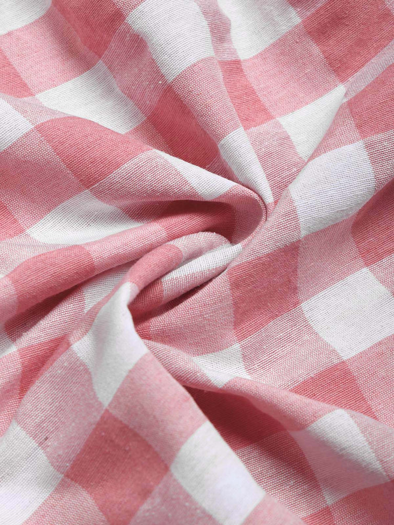 Rosa 50er Kleid mit Schürze und Karo