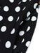 Gelbes & Schwarzes 50er Kleid mit Polka-Dots und Rüschen