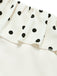 Cremefarbenes 60er Kleid mit One-Shoulder und Polka-Dots