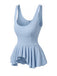 Hellblaues 70er Tanktop mit Trägern