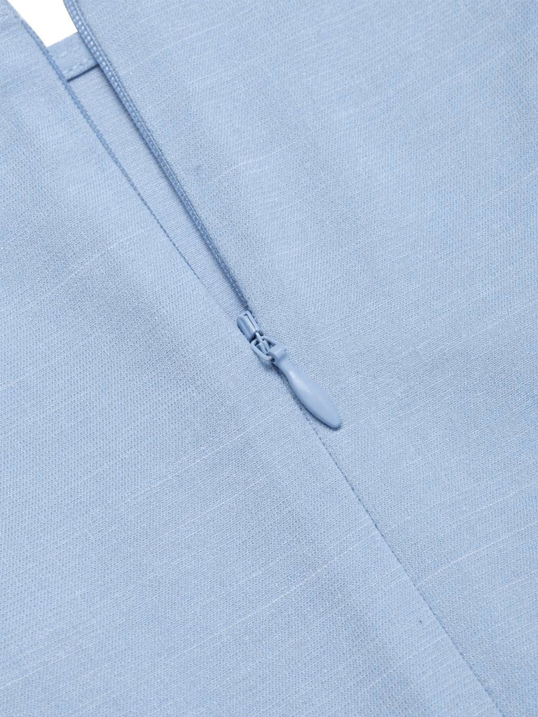 Hellblaues 70er Tanktop mit Trägern