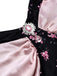 Schwarzes & Rosa 60er Reizwäsche mit Blumen und Peplum
