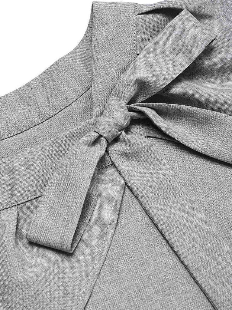 60er Set mit Bleistiftkleid und Schleifen-Cape