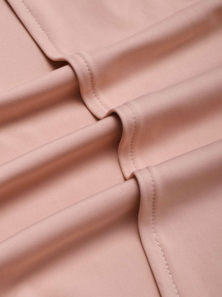 Rosa 50er schulterfreies Swingkleid mit Schleife und Taille