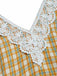 40er Kleid mit V-Ausschnitt und Karo
