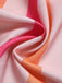 Orange-Rosa 60er Midikleid mit Chevron-Streifen