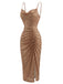 Goldenes 30er Kleid mit Pailletten und Raffung