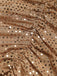 Goldenes 30er Kleid mit Pailletten und Raffung
