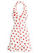 Rotes 30er Kleid mit Neckholder und Rüschen