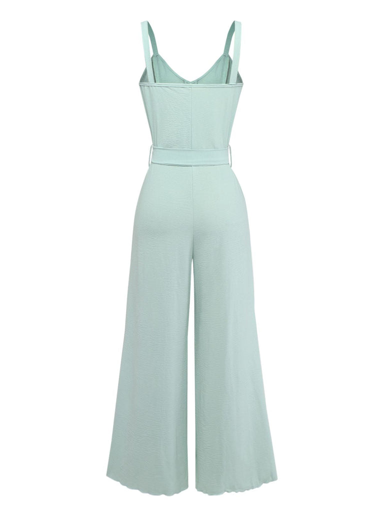 Ice Green 1970s Vintage Classic Jumpsuit 2