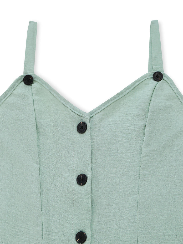 Ice Green 1970s Vintage Classic Jumpsuit 4