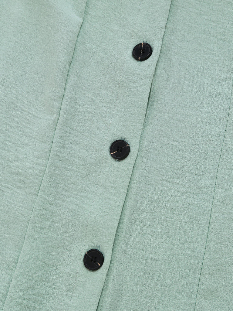 Ice Green 1970s Vintage Classic Jumpsuit 5