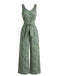 60er Jumpsuit mit Polka-Dots und V-Ausschnitt