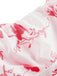 50er Midikleid mit Blumen-Print und Bindeträgern