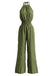 70er Jumpsuit mit Neckholder und Smok