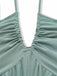 70er Jumpsuit mit V-Ausschnitt und Neckholder