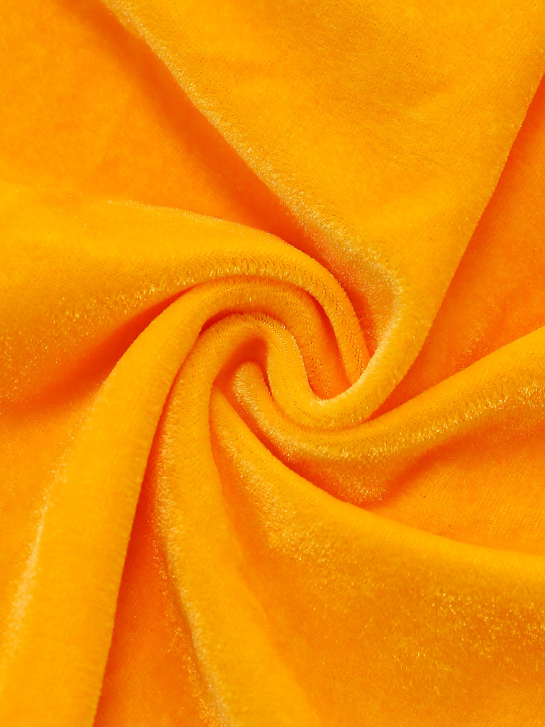 Blaues & Gelbes 60er Prinzessinnen-Cosplay-Kleid mit Puffärmeln