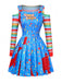 60er Halloween Kleid mit Streifen