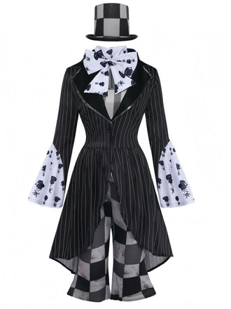 Schwarz 60er Halloween Gothic mit 6pcs und Hatter