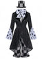 60er Gothic-Halloween-Kostüm-Set im Mad-Hatter-Look