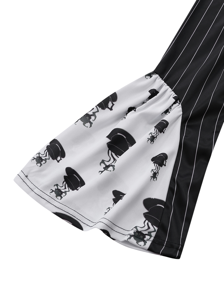 Schwarz 60er Halloween Gothic mit 6pcs und Hatter