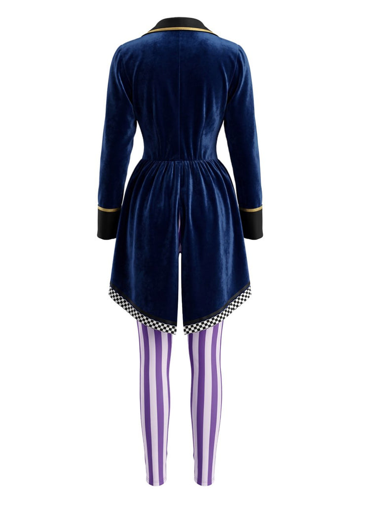 80er Halloween Jumpsuit mit Streifen