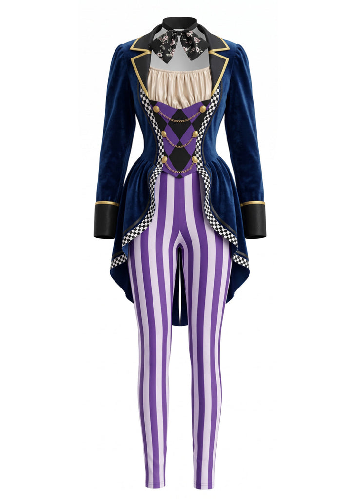 80er Halloween Jumpsuit mit Streifen
