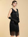 20er Shiftkleid mit Pailletten und Fransen