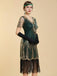 20er Gatsby Kleid mit Perlenfransen und Pailletten