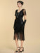 20er Gatsby Kleid mit Perlenfransen und Pailletten