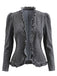 60er Jeans-Jacke mit Rüschen und Langarm