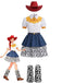 50er Cartoon-Cowgirl-Kostümset mit Hut und Kuhflecken-Print