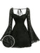 Schwarzes 50er Kleid mit Neckholder und Spitze