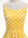 50er Swingkleid mit Spaghettiträger und Polka-Dots