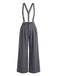 Grauer 60er Jumpsuit mit Hohe Taille und Plissee