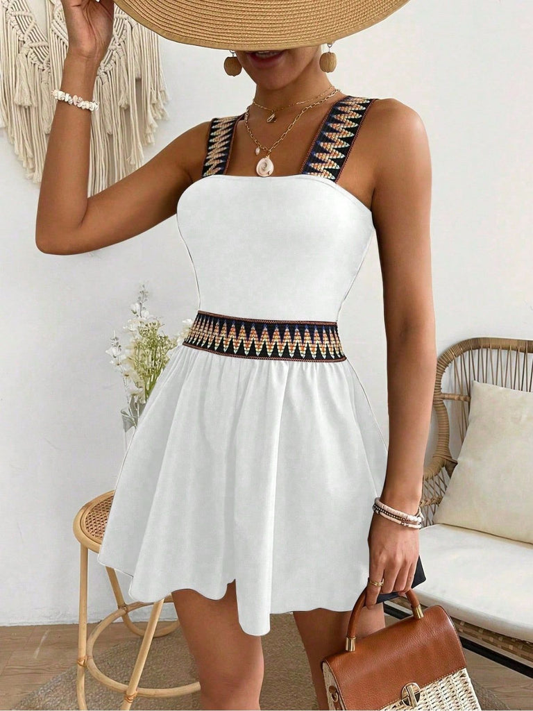 70er Romper mit Print und Ethno