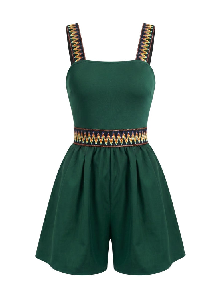 70er Romper mit Print und Ethno