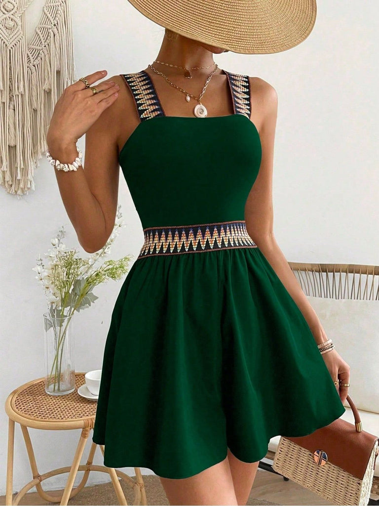 70er Romper mit Print und Ethno