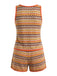 60er Strick-Top & Shorts mit Chevron und Tank