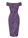 Rosaviolettes 60er Kleid mit Leoparden-Print