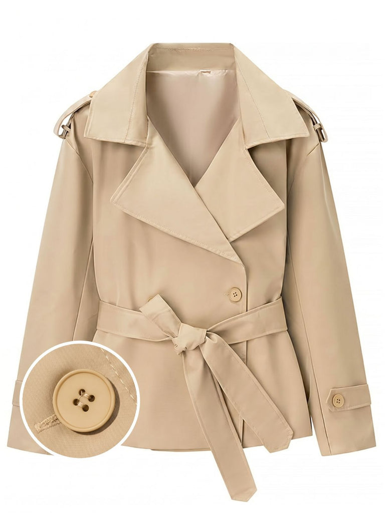 60er Jacke mit Reverskragen und Gürtel