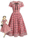 40er Kleid mit Peter-Pan-Kragen und Schleife